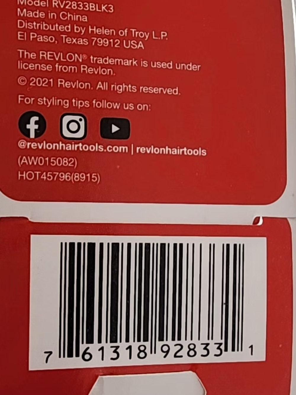 Revlon Straight and Smooth Paddle Brush Soft Feel Black Square All Hair Types - Picture 10 of 16